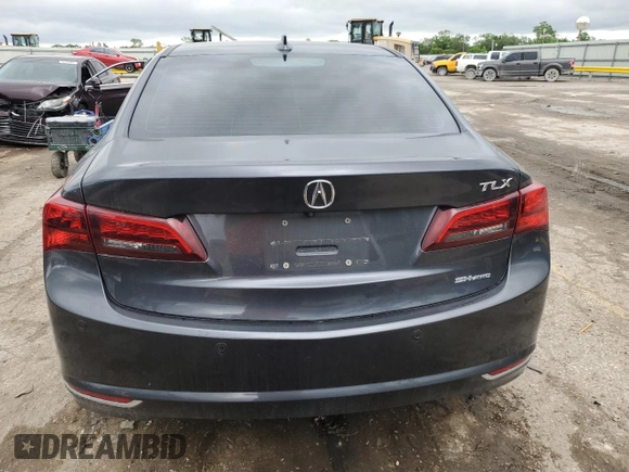 2016 Acura TLX Advance with VIN 19UUB3F74GA000641, listed as a Copart auction lot 55350555 with 135,221 mi miles and Salvage title. Bid and sale history available at DreamBid. Image 6.