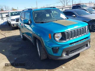 2020 Jeep Renegade Altitude with VIN ZACNJABB0LPL85188, listed as a IAAI auction lot 41674402 with 86,022 mi miles and . Bid and sale history available at DreamBid. Image 1.