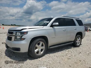 2015 Chevrolet Tahoe LS with VIN 1GNSCAKC9FR744608, listed as a Copart auction lot 55981395 with Not provided miles and Salvage title. Bid and sale history available at DreamBid. Image 1.