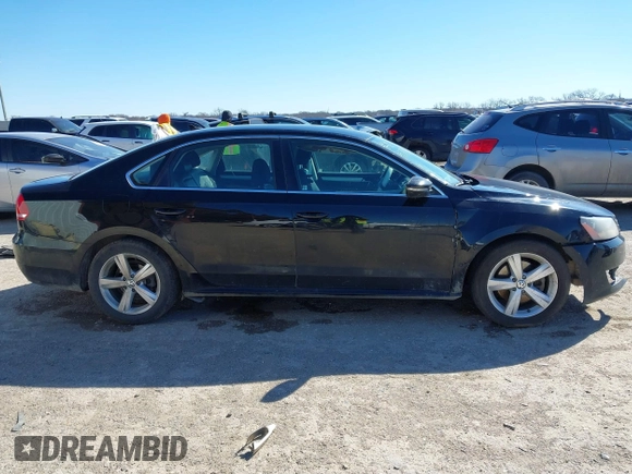 2012 Volkswagen Passat SE with VIN 1VWBH7A32CC047338, listed as a IAAI auction lot 41719936 with 184,255 mi miles. Bid and sale history available at carsss.com. Image 12.