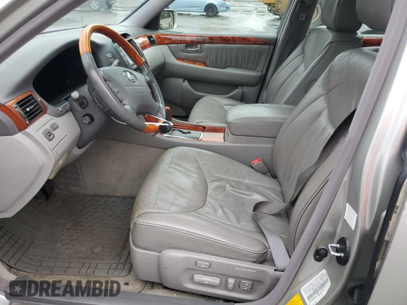 2002 Lexus LS 430 with VIN JTHBN30F120075551, listed as a Copart auction lot 52411405 with 194,704 mi miles and Salvage Title. Bid and sale history available at DreamBid. Image 7.