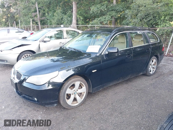 2007 BMW 5 Series 530xi with VIN WBANN73597CN04270, listed as a IAAI auction lot 42681539 with 185,507 mi miles and . Bid and sale history available at DreamBid. Image 2.