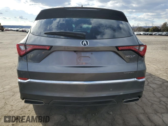 2023 Acura MDX w/Technology Package with VIN 5J8YE1H41PL001394, listed as a Copart auction lot 43087095 with 33,143 mi miles and Clean Title. Bid and sale history available at carsss.com. Image 6.