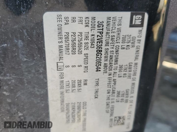 2011 GMC Sierra 1500 SLE z VIN 3GTP2VE36BG206544, wystawiony jako Copart lot #46343655 z przebiegiem 144 187 mil mil oraz Szkoda całkowita • Salvage title. Historia ofert i sprzedaży dostępna na DreamBid. Obrazek 14.