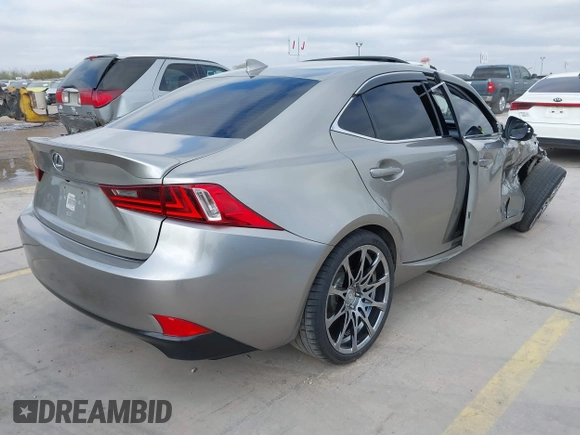 2015 Lexus IS 250 with VIN JTHBF1D27F5050784, listed as a IAAI auction lot 41767657 with 156,349 mi miles. Bid and sale history available at carsss.com. Image 4.