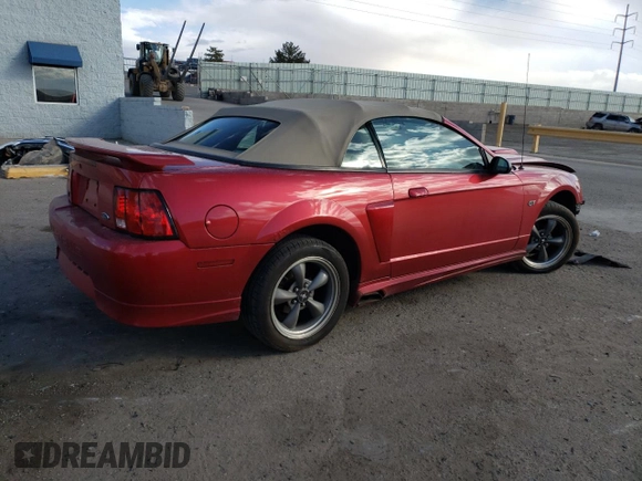 2001 Ford Mustang GT Deluxe with VIN 1FAFP45XX1F100307, listed as a Copart auction lot 45550465 with 108,540 mi miles and Salvage Title. Bid and sale history available at carsss.com. Image 3.