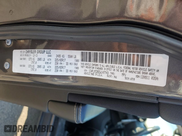 2014 Jeep Cherokee Latitude z VIN 1C4PJMCB5EW147743, wystawiony jako Copart lot #75710774 z przebiegiem 113 870 mil mil oraz Nie do naprawy • Non repairable. Historia ofert i sprzedaży dostępna na DreamBid. Obrazek 13.