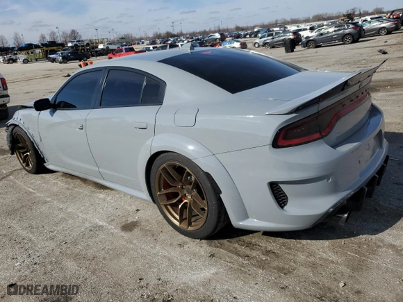 2021 Dodge Charger SRT Hellcat Redeye Widebody with VIN 2C3CDXL91MH630216, listed as a Copart auction lot 43798575 with 24,707 mi miles and Salvage Title. Bid and sale history available at carsss.com. Image 2.