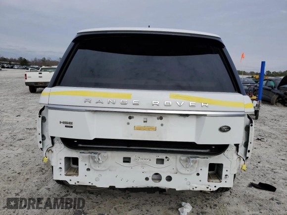2020 Land Rover Range Rover P525 HSE with VIN SALGS2SEXLA597923, listed as a Copart auction lot 44340735 with 53,390 mi miles and Salvage title. Bid and sale history available at DreamBid. Image 6.