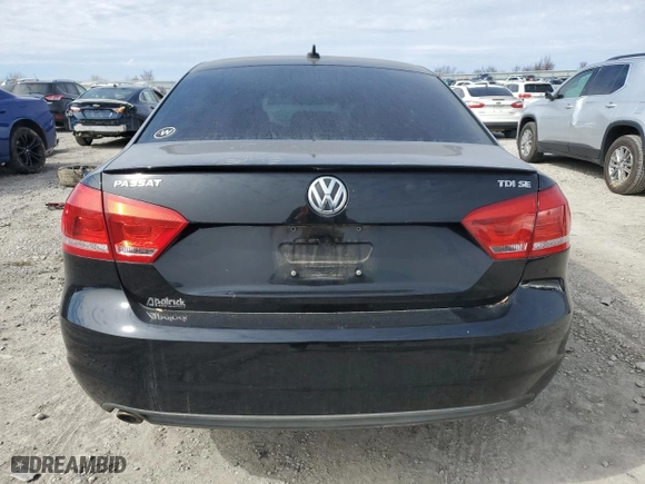 2014 Volkswagen Passat TDI SE w/Sunroof with VIN 1VWBN7A33EC033475, listed as a Copart auction lot 47461305 with 188,885 mi miles and Salvage Title. Bid and sale history available at carsss.com. Image 6.