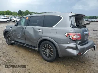 2017 Nissan Armada Platinum with VIN JN8AY2NF8H9300967, listed as a Copart auction lot 55513905 with 120,266 mi miles and Salvage title. Bid and sale history available at DreamBid. Image 2.