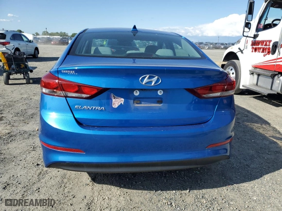 2017 Hyundai Elantra SE with VIN KMHD84LF3HU103219, listed as a Copart auction lot 52043335 with 57,637 mi miles and Clean Title. Bid and sale history available at carsss.com. Image 6.