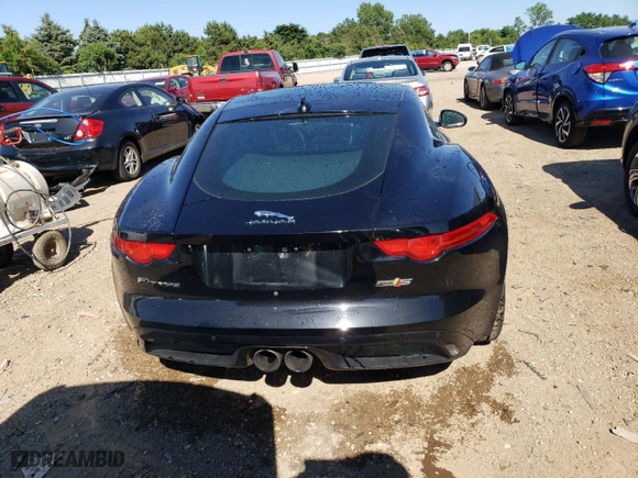 2017 Jaguar F-TYPE S with VIN SAJWJ6BV5H8K40386, listed as a Copart auction lot 58228264 with 54,882 mi miles and Salvage Title. Bid and sale history available at carsss.com. Image 6.