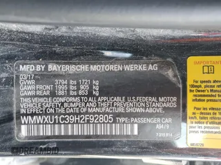 2017 MINI Hardtop 4 Door Cooper с VIN WMWXU1C39H2F92805, выставлен на аукционе Copart как лот 61665635 с пробегом 74 295 миль миль и Списание • Salvage title. История ставок и продаж доступна на DreamBid. Изображение 12.