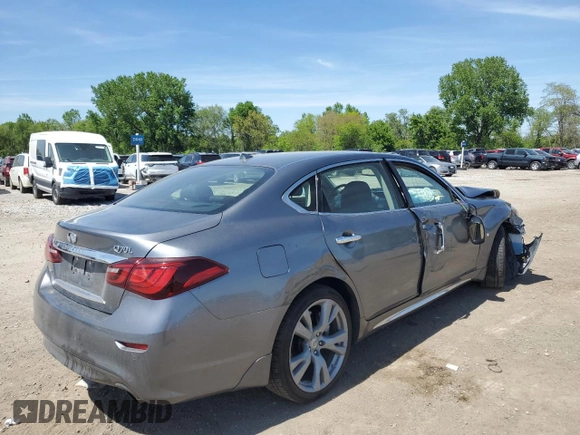 2017 Infiniti Q70 3.7 with VIN JN1BY1PR5HM210645, listed as a Copart auction lot 56575155 with 57,580 mi miles and Salvage title. Bid and sale history available at DreamBid. Image 3.