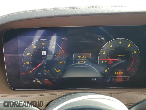 2018 Mercedes-Benz S 560 with VIN WDDUG8DB0JA399369, listed as a Copart auction lot 44936895 with 102,531 mi miles and Salvage Title. Bid and sale history available at carsss.com. Image 9.