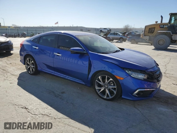 2020 Honda Civic Sedan Touring with VIN 19XFC1F95LE000309, listed as a Copart auction lot 48417295 with 55,603 mi miles and Salvage Title. Bid and sale history available at carsss.com. Image 4.