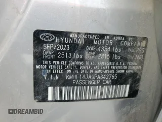 2023 Hyundai Sonata SEL z VIN KMHL14JA9PA342765, wystawiony jako Copart lot #49160715 z przebiegiem 28 674 mil mil oraz Szkody całkowita. Historia ofert i sprzedaży dostępna na DreamBid. Obrazek 14.