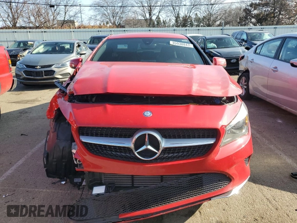 2017 Mercedes-Benz CLA with VIN WDDSJ4GB4HN491214, listed as a Copart auction lot 35938843 with 0 mi miles. Bid and sale history available at carsss.com. Image 5.