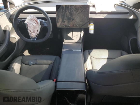 2024 Tesla Model 3 with VIN 5YJ3E1EA8RF755854, listed as a Copart auction lot 45986995 with 7,374 mi miles and Salvage Title. Bid and sale history available at DreamBid. Image 8.