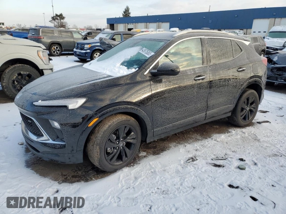 2024 Buick Encore GX Sport Touring with VIN KL4AMESL3RB076000, listed as a Copart auction lot 43975065 with 16,433 mi miles and Salvage title. Bid and sale history available at DreamBid. Image 1.