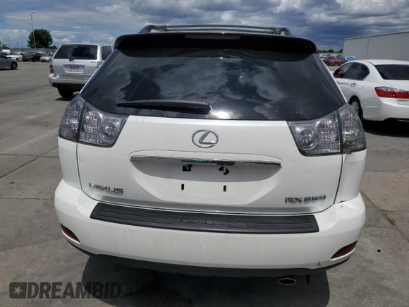 2007 Lexus RX 350 with VIN 2T2HK31U27C035599, listed as a Copart auction lot 56703095 with 58,859 mi miles and Salvage Title. Bid and sale history available at DreamBid. Image 6.