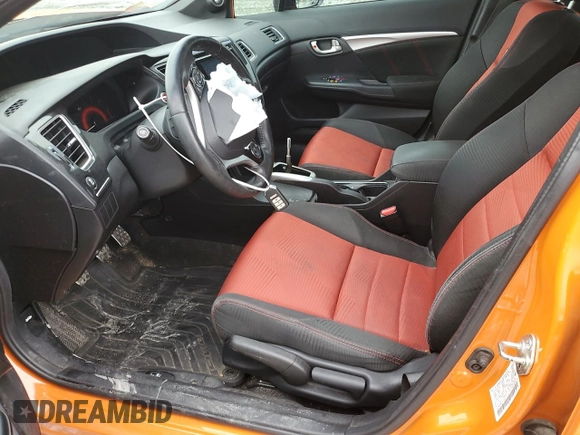 2015 Honda Civic Si z VIN 2HGFB6E51FH701373, wystawiony jako Copart lot #55479555 z przebiegiem Nie podano mil oraz Szkoda całkowita • Salvage title. Historia ofert i sprzedaży dostępna na DreamBid. Obrazek 7.