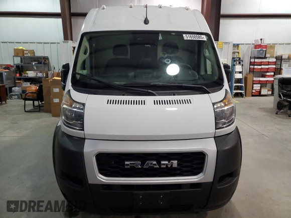2022 Ram ProMaster Cargo with VIN 3C6LRVBG4NE115670, listed as a Copart auction lot 51650585 with 57,848 mi miles and Clean Title. Bid and sale history available at carsss.com. Image 5.