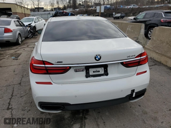 2016 BMW 7 Series 750i xDrive with VIN WBA7F2C59GG419785, listed as a Copart auction lot 72861392 with 0 mi miles. Bid and sale history available at carsss.com. Image 6.