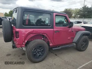 2022 Jeep Wrangler Sport with VIN 1C4HJXAG7NW147909, listed as a Copart auction lot 73051454 with 21,707 mi miles and Salvage Title. Bid and sale history available at DreamBid. Image 3.