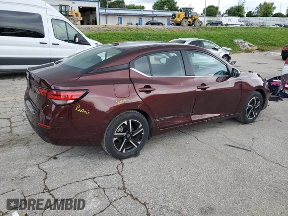2025 Nissan Sentra SV z VIN 3N1AB8CV3SY292033, wystawiony jako Copart lot #60838915 z przebiegiem 6 247 mil mil oraz Czysty tytuł • Clean title. Historia ofert i sprzedaży dostępna na DreamBid. Obrazek 3.