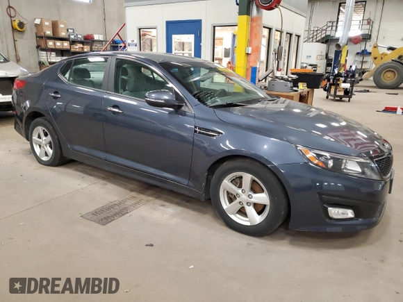 2015 Kia Optima LX with VIN KNAGM4A73F5613177, listed as a Copart auction lot 53689555 with Not Provided miles and Clean Title. Bid and sale history available at carsss.com. Image 4.