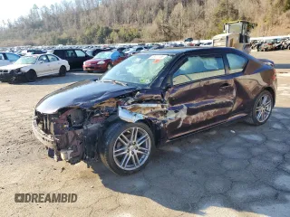 2011 Scion tC with VIN JTKJF5C79B3004406, listed as a Copart auction lot 46571185 with 0 mi miles and Salvage Title. Bid and sale history available at carsss.com. Image 1.
