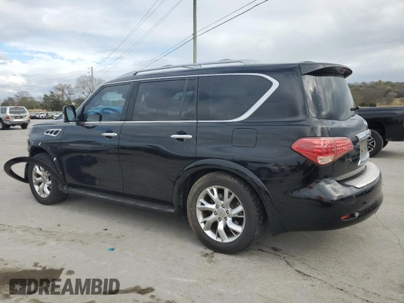 2012 Infiniti QX56 8-passenger with VIN JN8AZ2ND8C9715923, listed as a Copart auction lot 79192944 with 250,177 mi miles and Salvage Title. Bid and sale history available at carsss.com. Image 2.