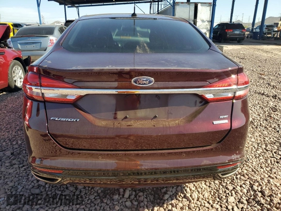 2017 Ford Fusion SE with VIN 3FA6P0H9XHR180372, listed as a Copart auction lot 52828055 with 77,165 mi miles and Salvage Title. Bid and sale history available at carsss.com. Image 6.