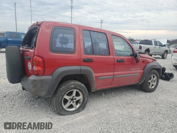 2003 Jeep Liberty Sport with VIN 1J4GL48K53W515414, listed as a Copart auction lot 47820045 with 142,002 mi miles and Salvage Title. Bid and sale history available at DreamBid. Image 3.