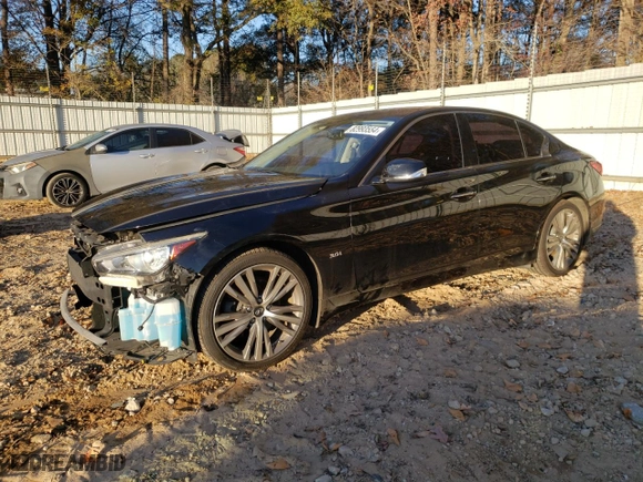 2018 Infiniti Q50 3.0t SPORT with VIN JN1EV7AR1JM444191, listed as a Copart auction lot 82993554 with NaN miles and Salvage Title. Bid and sale history available at carsss.com. Image 1.