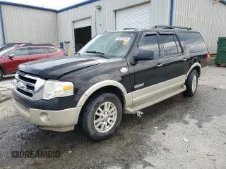 2008 Ford Expedition Max Eddie Bauer z VIN 1FMFK18538LA54747, wystawiony jako Copart lot #56357445 z przebiegiem 154 630 mil mil oraz Szkoda całkowita • Salvage title. Historia ofert i sprzedaży dostępna na DreamBid. Obrazek 1.