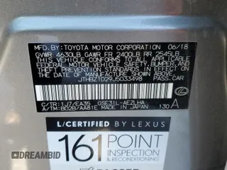 2018 Lexus IS 350 with VIN JTHBZ1D29J5033498, listed as a Copart auction lot 89280965 with 32,074 mi miles and Salvage title. Bid and sale history available at DreamBid. Image 12.
