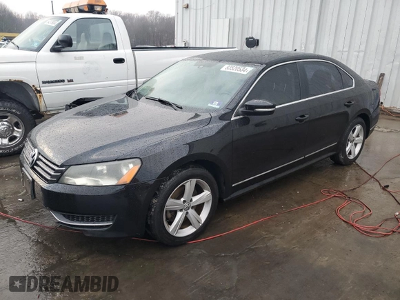 2013 Volkswagen Passat SE w/Sunroof & Nav with VIN 1VWBP7A36DC127911, listed as a Copart auction lot 83520534 with 71,814 mi miles and Salvage Title. Bid and sale history available at carsss.com. Image 1.