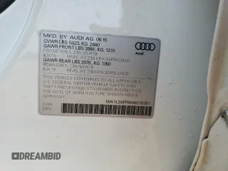 2017 Audi Q5 Premium Plus with VIN WA1L2AFP6HA016351, listed as a Copart auction lot 59000705 with 73,907 mi miles and Salvage title. Bid and sale history available at DreamBid. Image 12.