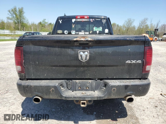 2014 Ram 1500 Sport z VIN 1C6RR7HTXES388636, wystawiony jako Copart lot #56590105 z przebiegiem Nie podano mil oraz Szkoda całkowita • Salvage title. Historia ofert i sprzedaży dostępna na DreamBid. Obrazek 6.