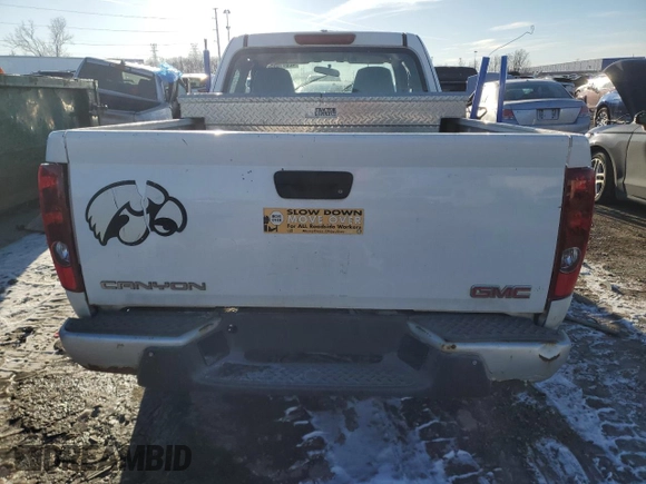 2005 GMC Canyon SLE Z85 with VIN 1GTCS196458250905, listed as a Copart auction lot 42611005 with 0 mi miles and Salvage Title. Bid and sale history available at carsss.com. Image 6.