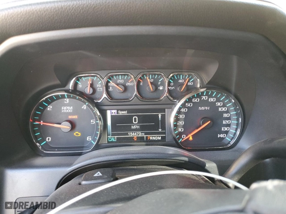 2015 Chevrolet Silverado 1500 LTZ with VIN 3GCUKSEJXFG449988, listed as a Copart auction lot 84434504 with 154,473 mi miles and Salvage Title. Bid and sale history available at carsss.com. Image 9.