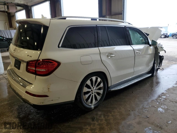 2017 Mercedes-Benz GLS 450 z VIN 4JGDF6EE2HA875119, wystawiony jako Copart lot #57254555 z przebiegiem 131 617 mil mil oraz Szkoda całkowita • Salvage title. Historia ofert i sprzedaży dostępna na DreamBid. Obrazek 3.