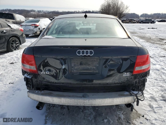 2008 Audi A6 with VIN WAUDH74F68N132290, listed as a Copart auction lot 45107065 with 0 mi miles and Salvage Title. Bid and sale history available at carsss.com. Image 6.