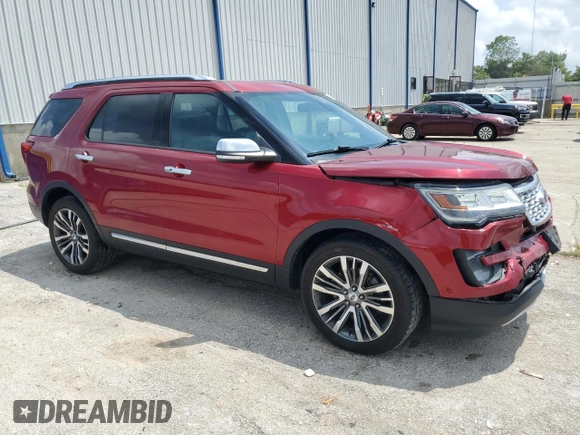 2017 Ford Explorer Platinum z VIN 1FM5K8HT1HGD20357, wystawiony jako Copart lot #63019495 z przebiegiem 134 960 mil mil oraz Szkoda całkowita • Salvage title. Historia ofert i sprzedaży dostępna na DreamBid. Obrazek 4.