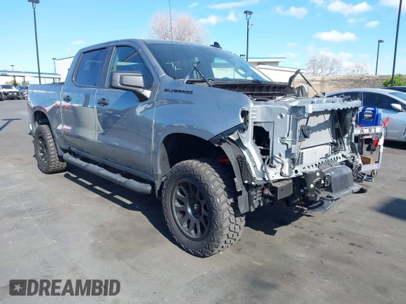 2024 Chevrolet Silverado 1500 Custom with VIN 3GCPABEKXRG301790, listed as a IAAI auction lot 41905893 with 6,800 mi miles and . Bid and sale history available at DreamBid. Image 1.