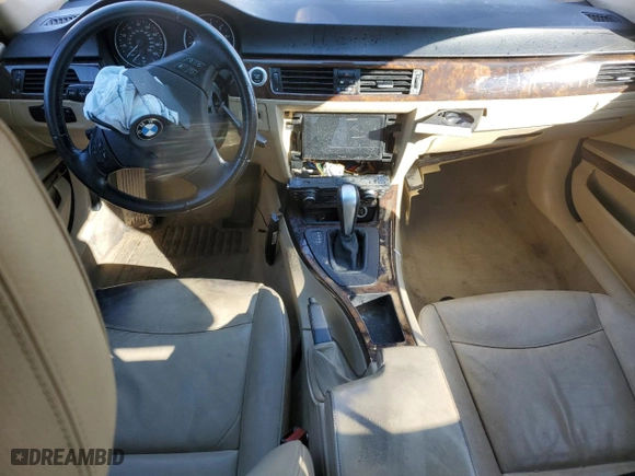 2007 BMW 3 Series 328i with VIN WBAVA335X7KX83285, listed as a Copart auction lot 88534125 with 0 mi miles and Salvage Title. Bid and sale history available at carsss.com. Image 8.