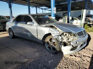 2001 Mercedes-Benz S-Class with VIN WDBNG75JX1A147190, listed as a Copart auction lot 68037254 with 0 mi miles and Salvage Title. Bid and sale history available at carsss.com. Image 4.